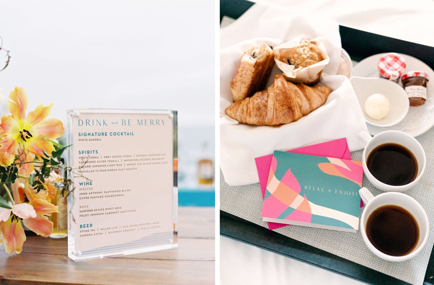 Wedding stationery designs by Fig. 2 Studio for a destination wedding in California