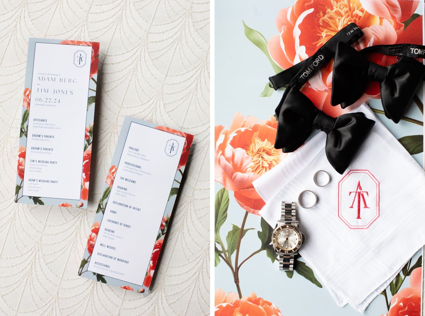 A wedding day program designed by Fig. 2 Design