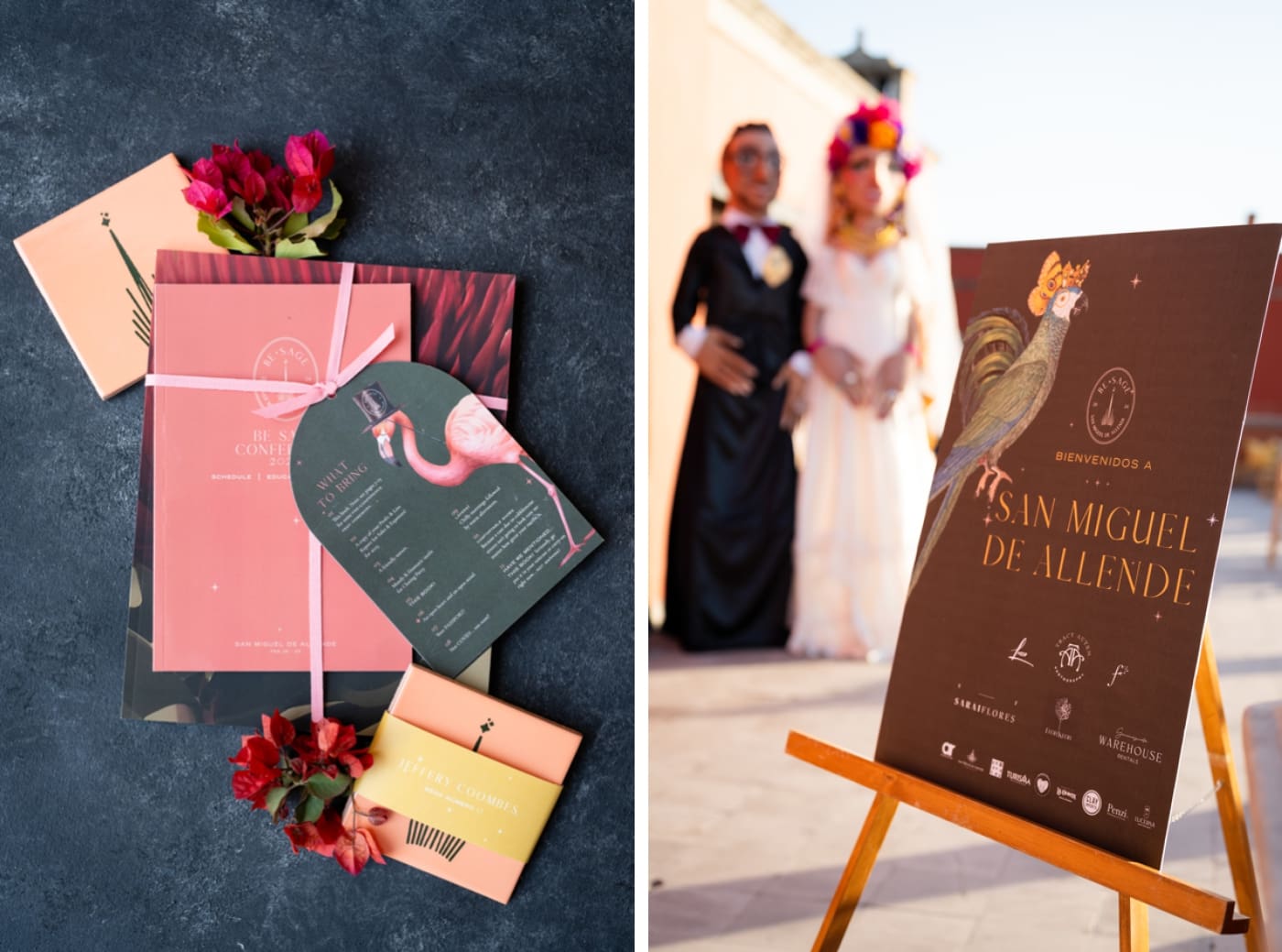 A welcome sign for the Be Sage conference in Mexico