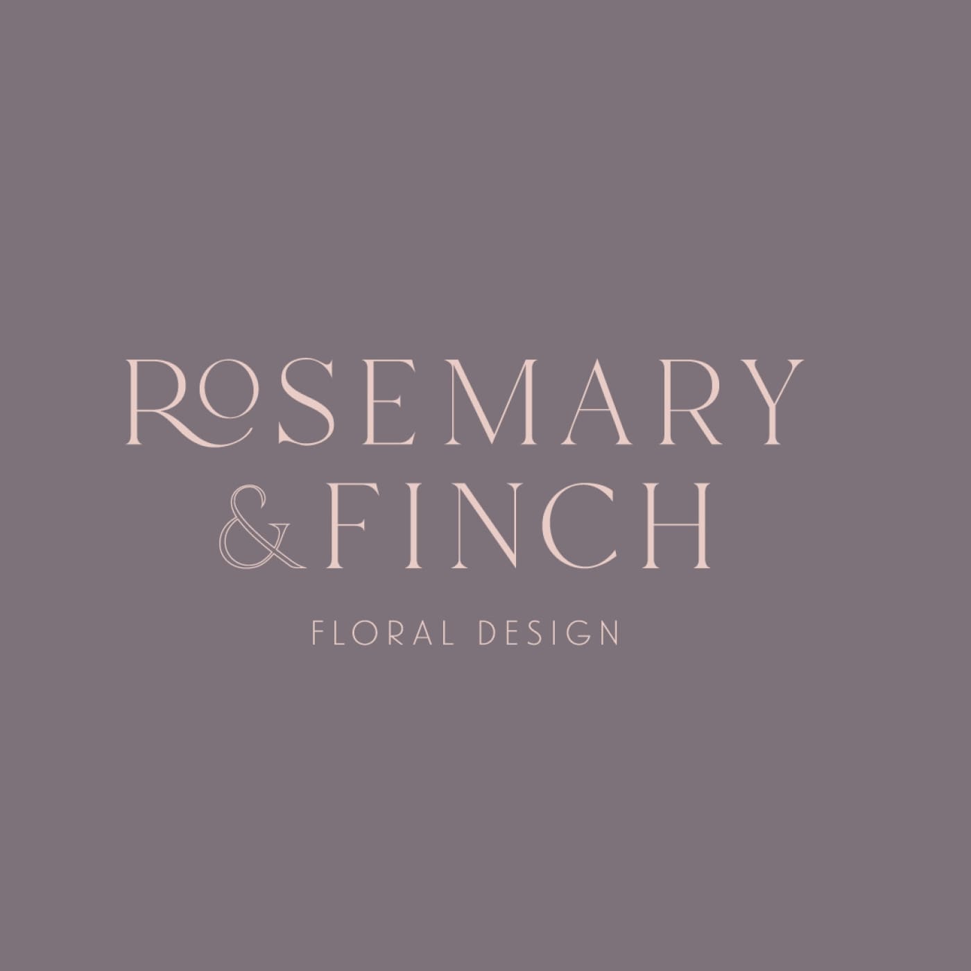 A dusty purple logo for a floral designer made by Fig. 2 Design