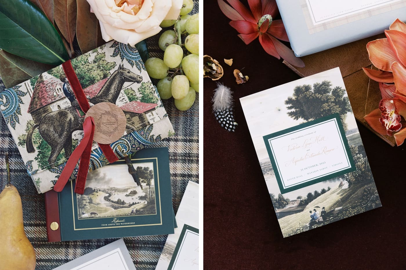 Custom wedding stationery for a wedding weekend inspired by vintage Ralph Lauren